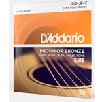 D'Addario EJ15 Phosphor Bronze Guitar Strings Set Ex. Lt. Gg