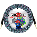 PCH20GBL Pig Hog 20' Blue Graffiti Fabric Cable