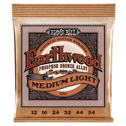 Ernie Ball EB2146 EB Earthwood Med. Light PhB Acoustic Guitar String Set (12-54)