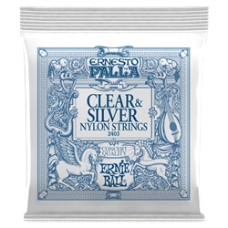 Ernie Ball EB2403 Clear & Silver Nylon Strings (Tie End)