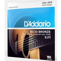 EJ11 D'Addario Acoustic Gtr String Set - Light Gg. (12-53)