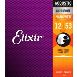 E11052 Elixir 80/20 Bronze Acoustic Gtr String