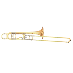 Yamaha YSL882GO Xeno Professional Rotor Trombone; Gold-Brass bell, .547" bore,
